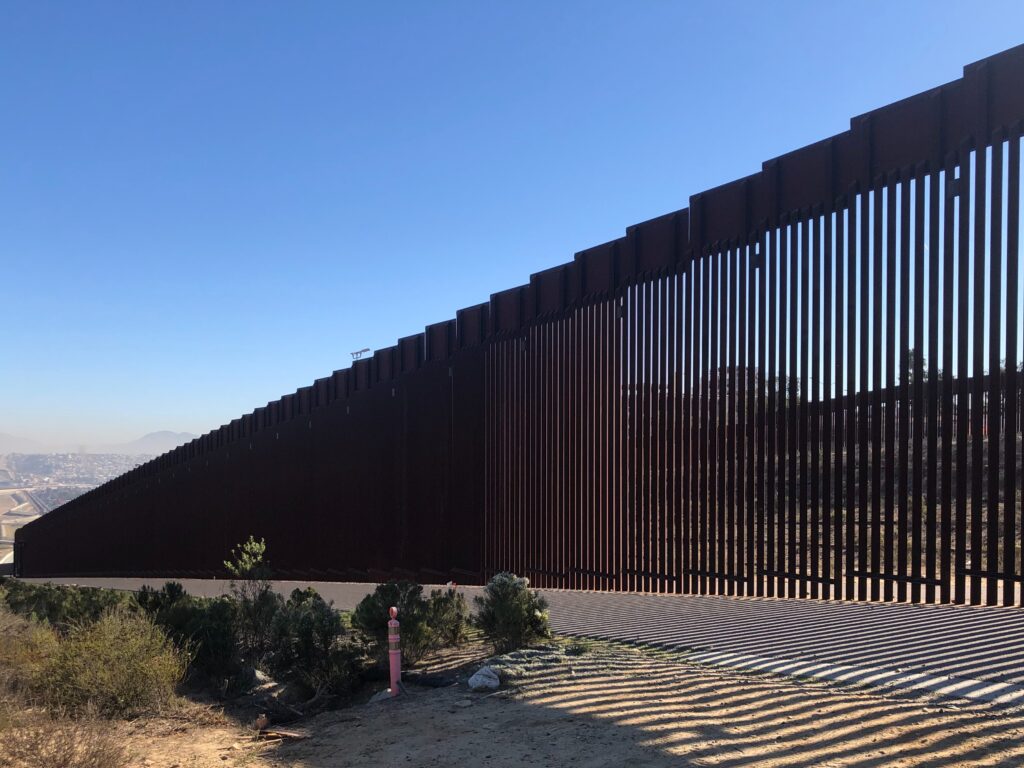 US border wall near San Diego