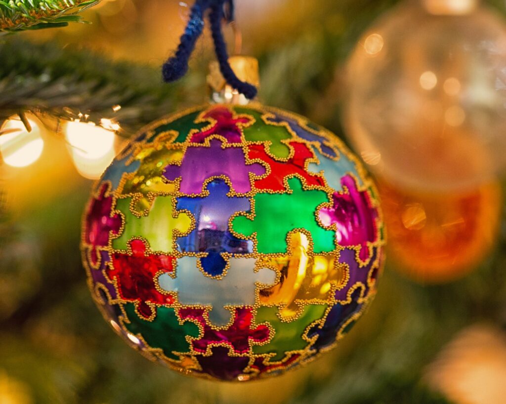 image of Christmas ball ornament.