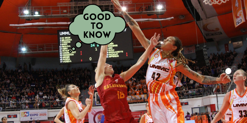 Brittney Griner plays basketall for UMMC Ekaterinburg in 2018, before her wrongful detention by Russia in February 2022. She was freed in a prisoner exchange 10 months later.