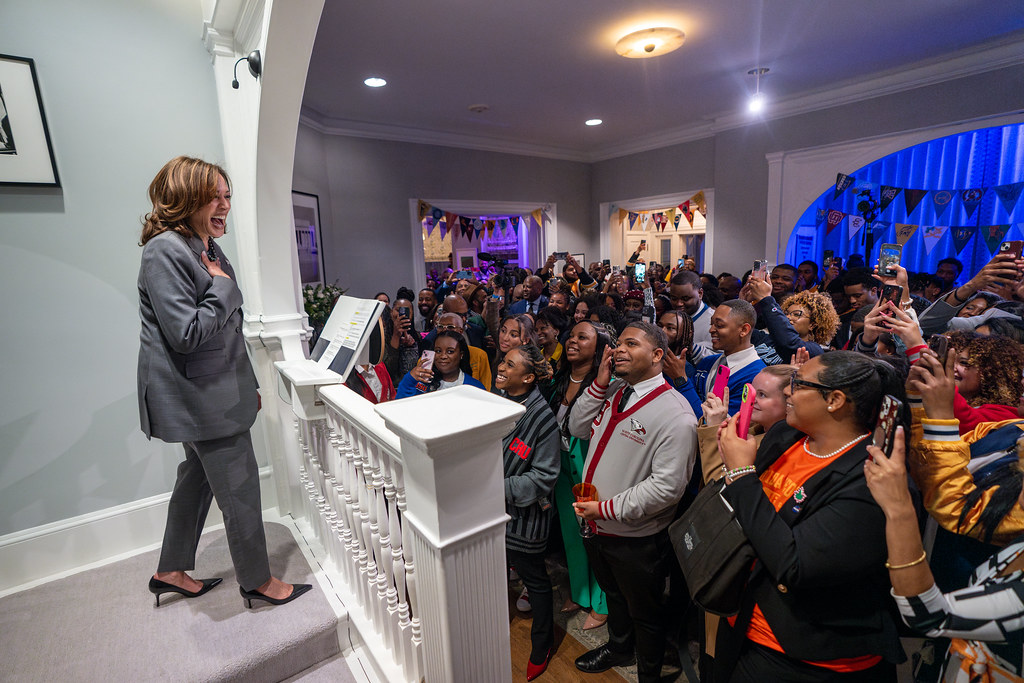 Kamala Harris hosts Black History Month reception in February 2024. 