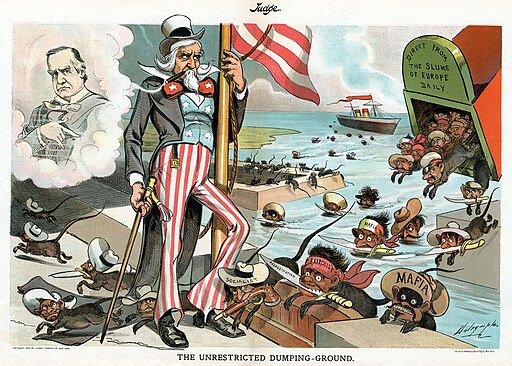 anti-immigration cartoon from 1903