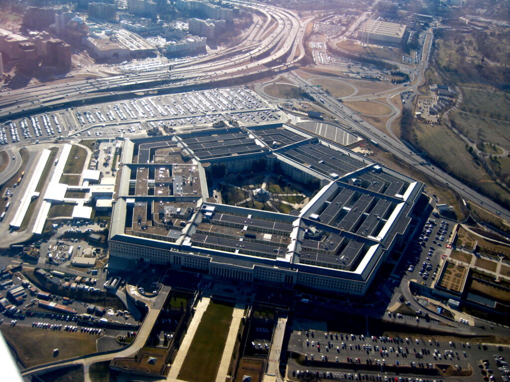 Department of War or Department of Defense? What do Americans think about Trump's decision to rebrand this department? Image shows the Pentagon, the long-time home of the U.S. Department of Defense.