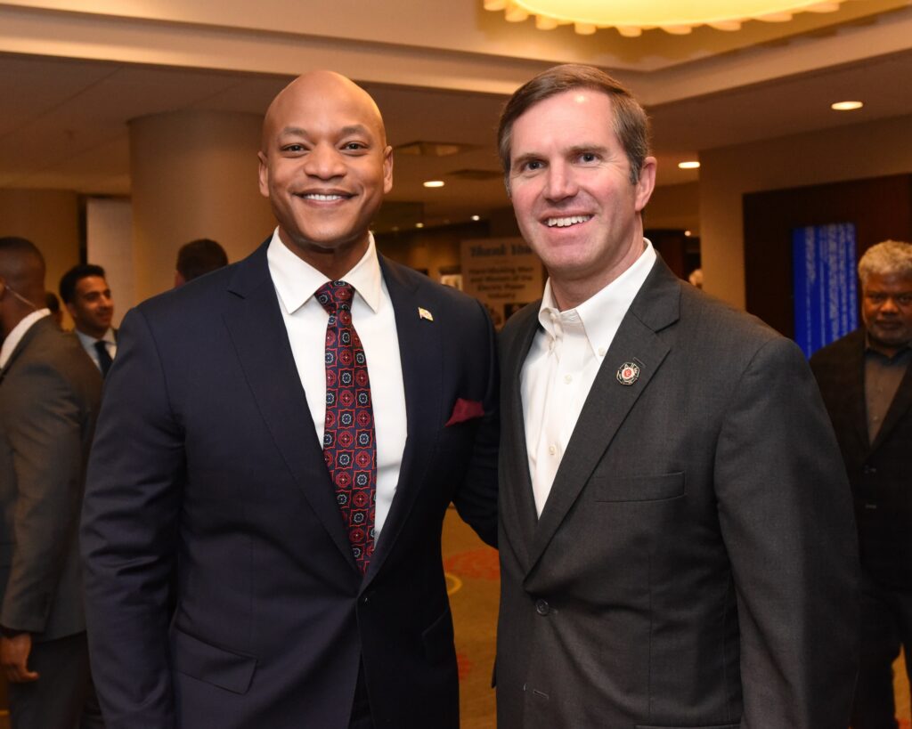 Governors Wes Moore of Maryland and Andy Beshear of Kentucky.